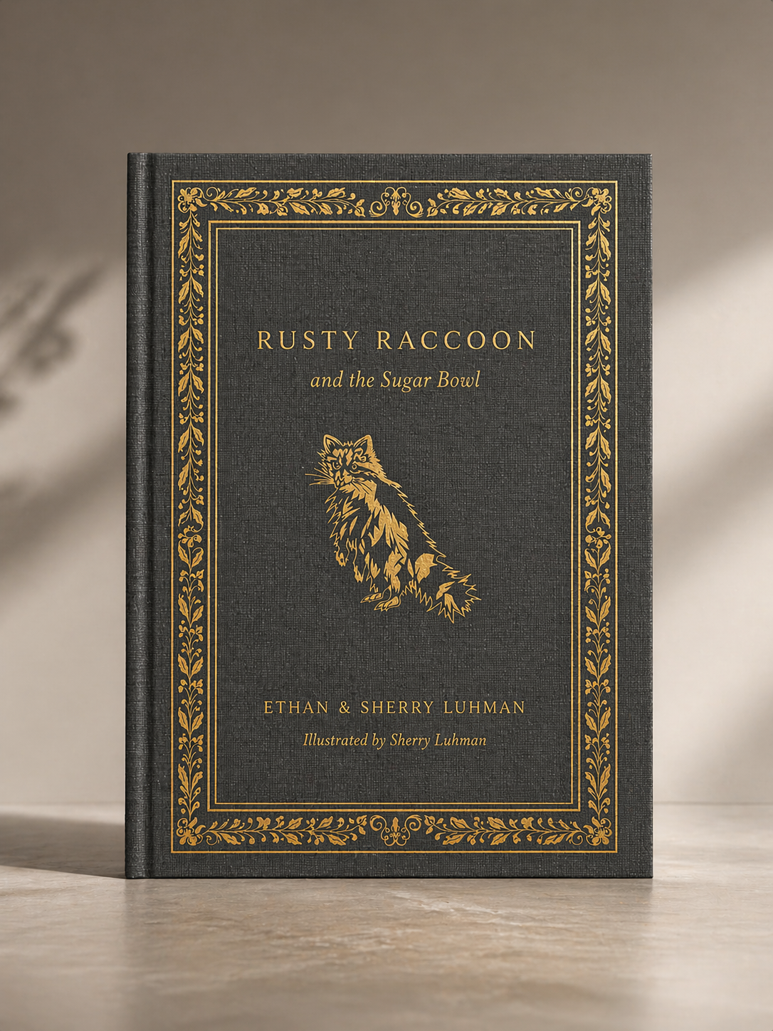 Photo of front cover of the children's book Rusty Raccoon and the Sugar Bowl
