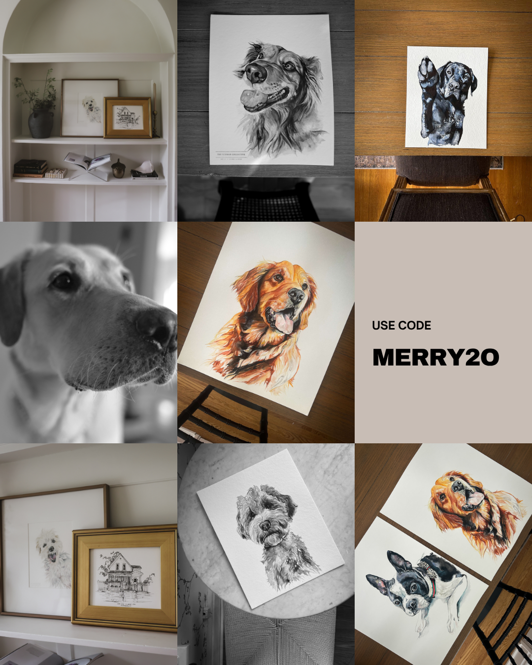 Original Watercolor Pet Portrait