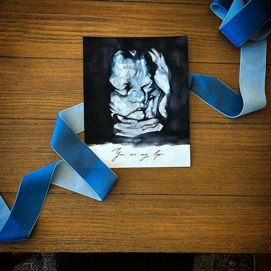 Original Watercolor Ultrasound Portrait