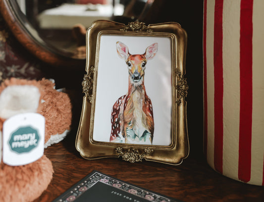 5"x7" Framed Deer Print