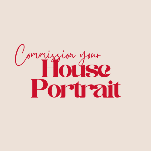 Original Watercolor House Portrait