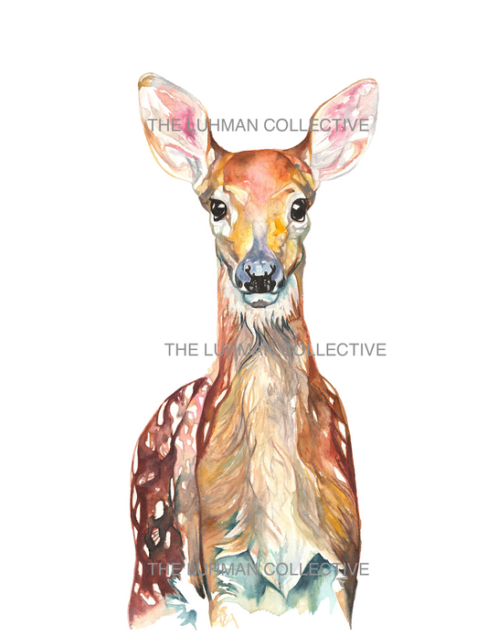 Watercolor Deer Print